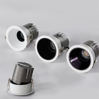 Dimmable Anti-glare Recessed Round Ceiling Spot led Downlight Lamp 7W10W12W15W20W24W 85-265V For Home Lighting