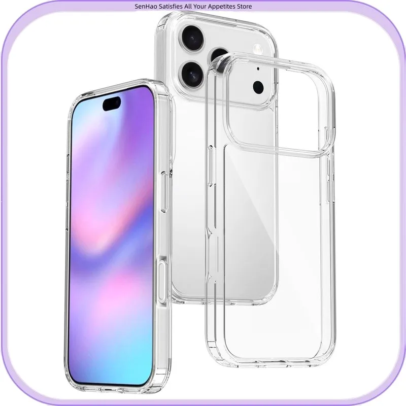 حافظة مغناطيسية متوافقة مع 17 Pro Max، غطاء Magsafe مضاد للسقوط 2 في 1 بلوري مقاوم للصدمات