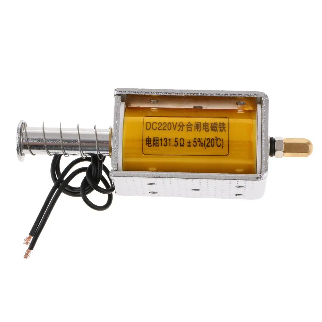 DC 220V Push Type Open Frame Solenoid Electromagnet Actuator 34.5mm 20N