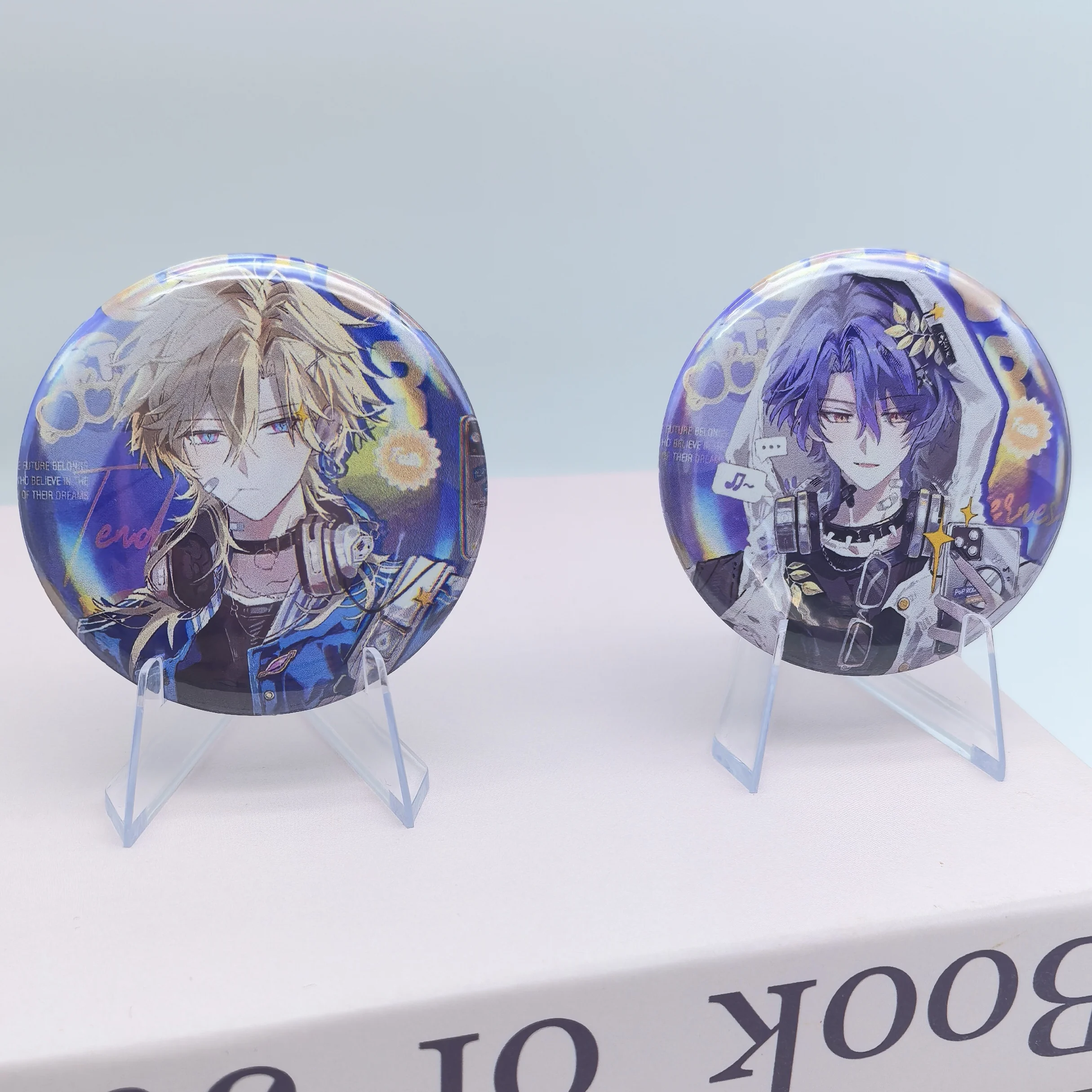 Honkai: Star Rail Dr. Ratio Aventurine Sunday 58mm Badge Collection Anime Pin Fashion Backpack Decor Custom Brooch Cosplay Acces