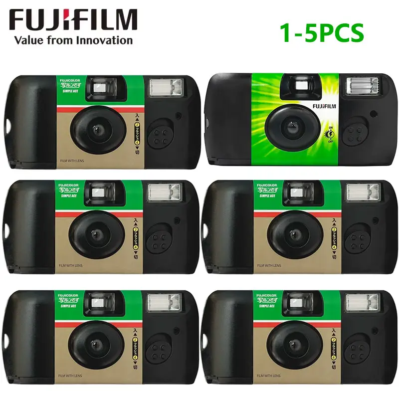 1-5 قطع فوجيفيلم الأصلية بسيطة ايس ISO 400 35 ملم فلاش قوي 27 تعريضات صور استخدام واحد استخدام لمرة واحدة كاميرا فيلم كويك سناب