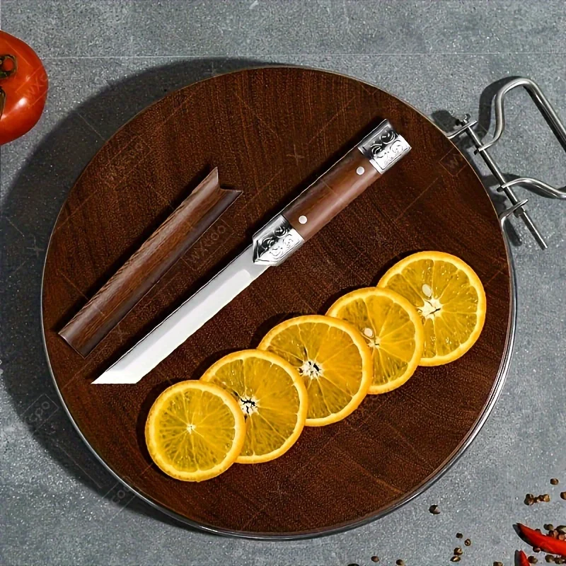 Coltello da Esterno Professionale in Acciaio Inossidabile Intagliato Premium, Tagliacarne, Pelapatate, Mini Coltello Multiuso, Coltello Portatile