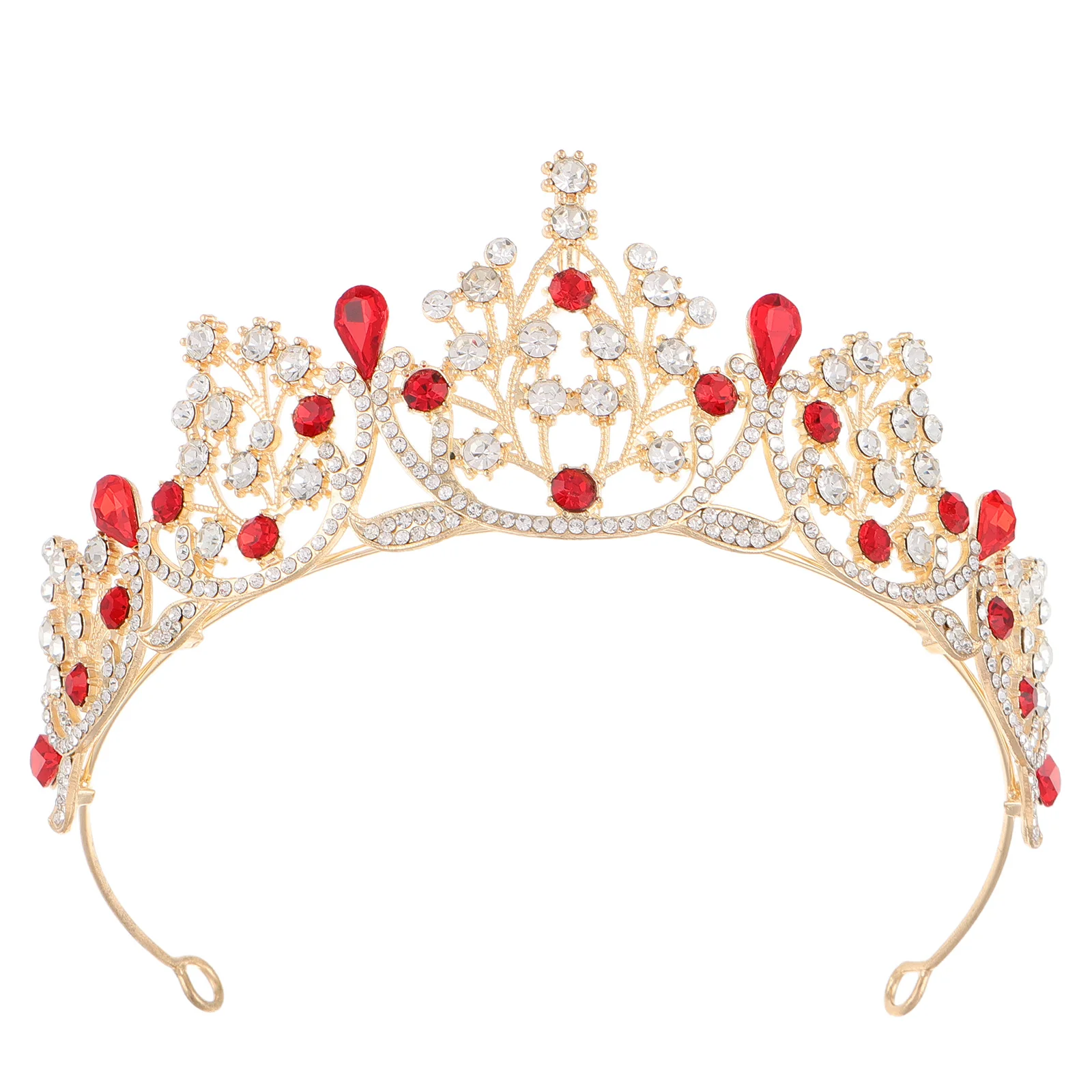 عصابة رأس تاج كريستال من حجر الراين على شكل تاج الملكة للنساء لحفلات الزفاف وحفلات التخرج وأعياد الميلاد