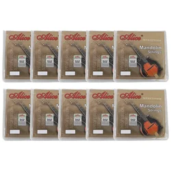 Alice 10 Sets Mandolin Strings AM03/04/05 Copper Alloy Winding Plated Steel for Mandolin Accessories Wholesales