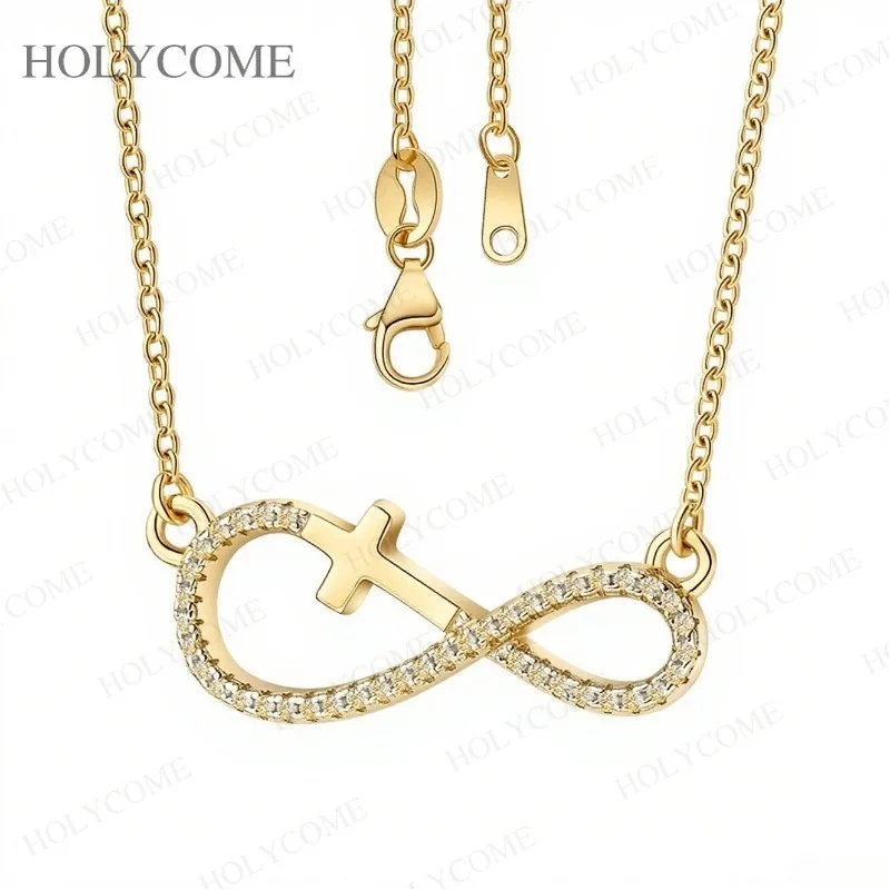 

Moissanite Necklace Cross Necklace Pendant for Woman Wedding Fine Jewely With GRA 925 Sterling Sliver Plated White Gold Necklace