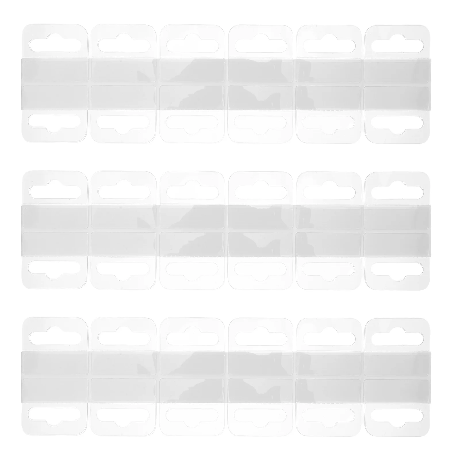 

300Pcs Clear Sticky Hang Tabs Plastic Label Hooks Slot Hole Self-Adhesive Small Product Display Tags Retail Display Solutions