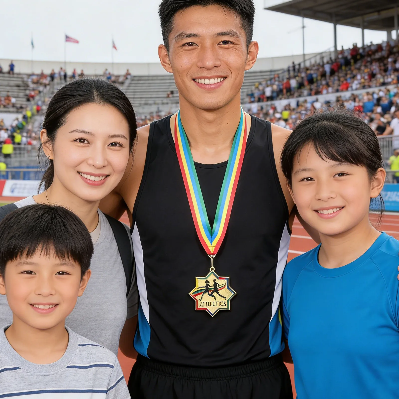 

Outdoor Running Medal Neck Ribbon Track Field Awards Marathon Winner Medal Athlete Teams Tournament Metal Race Trophy Sports