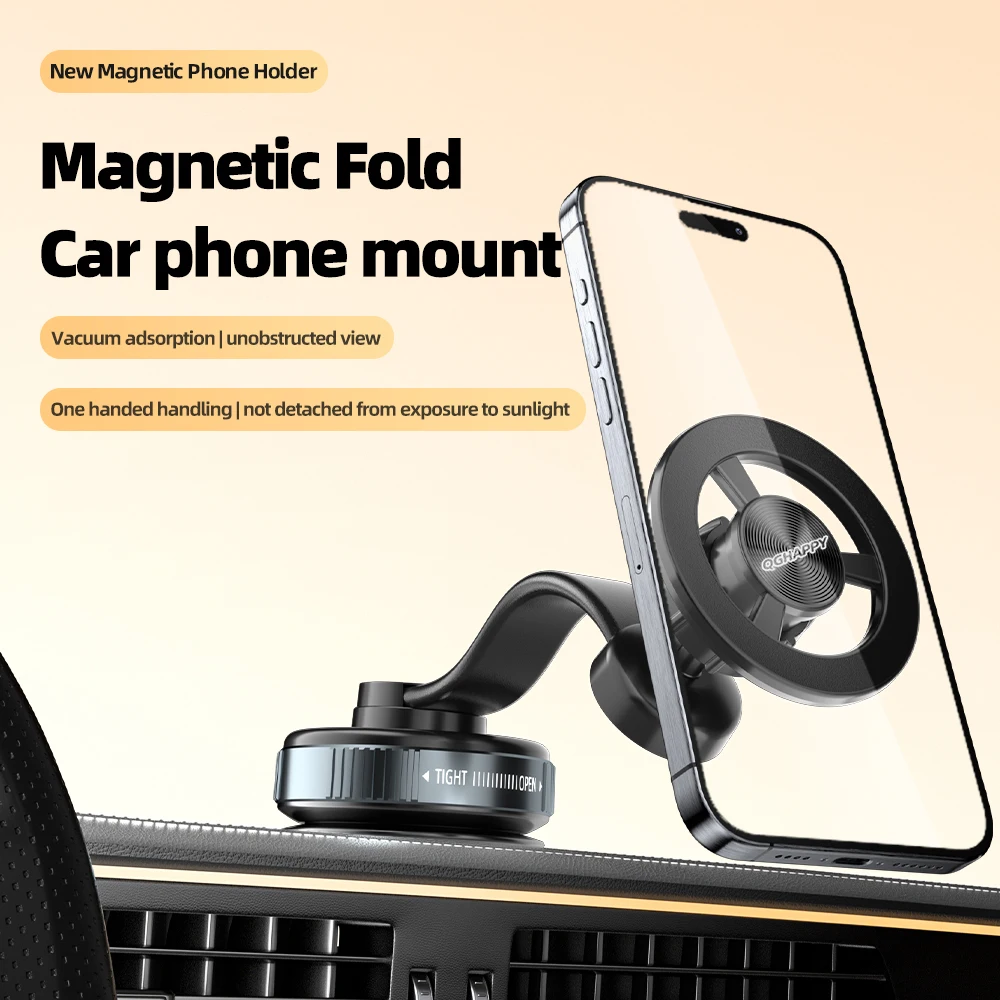 

Вакуумный магнитный кронштейн для телефона, многоугольная регулировка, сильный магнитный дизайн, складной автомобильный держатель для навигационной подставки
