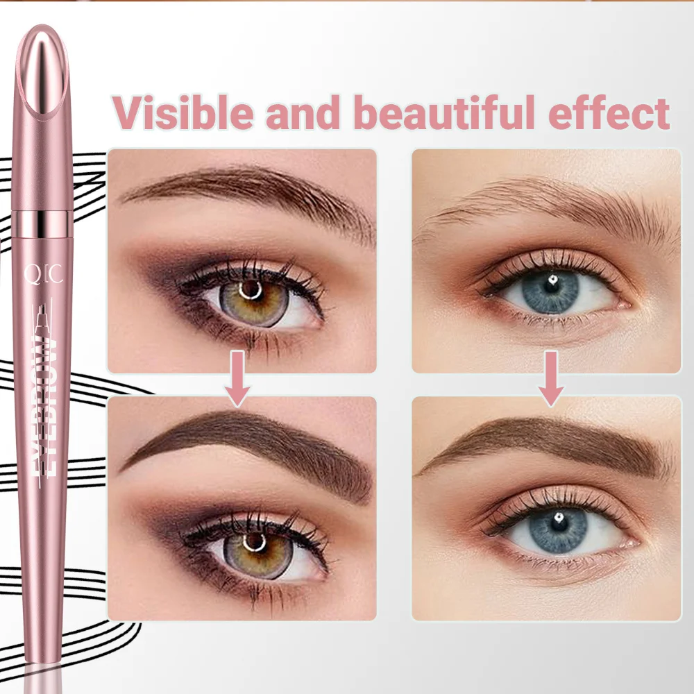 4 Forks Eyebrow Pencil Black Brown Gray Liquid Eye Brow Pencil Waterproof Long Lasting Natural Sweat-Proof Makeup Cosmetics