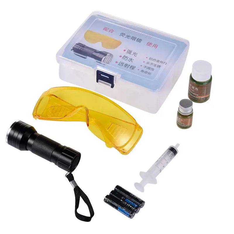 Car Repair Fluorescent Leak Detection Tool Auto Air Conditioning Repair Tool R134a Refrigerant Gas A/C Leak Test Detector UV Dye