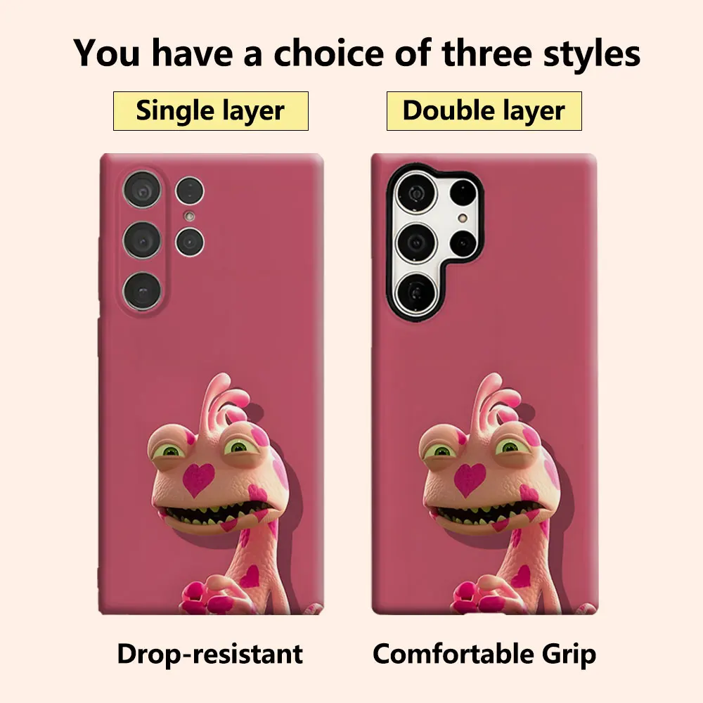 Pink Heart Chameleon Luxury Fashion Full Lens Protective Case for Samsung Galaxy S26 S25 S24 A56 A36 Plus Ultra
