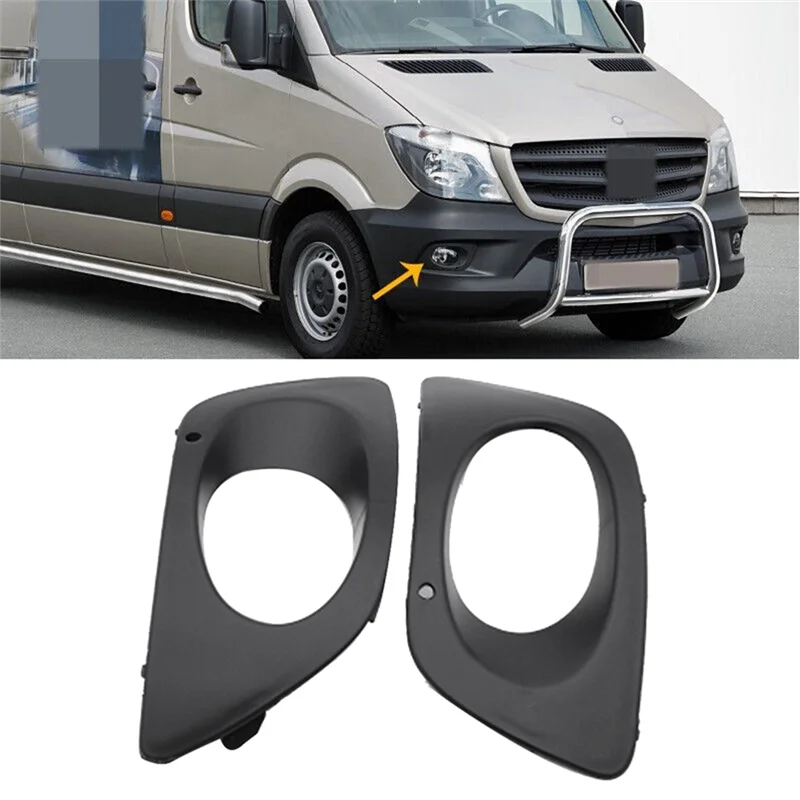 A45F-Car Front Bumper Fog Lamp Trim Frame A90688503539B51 For Mercedes-Benz Sprinter W906 2006-2016 Grille Fog Lamp Cover