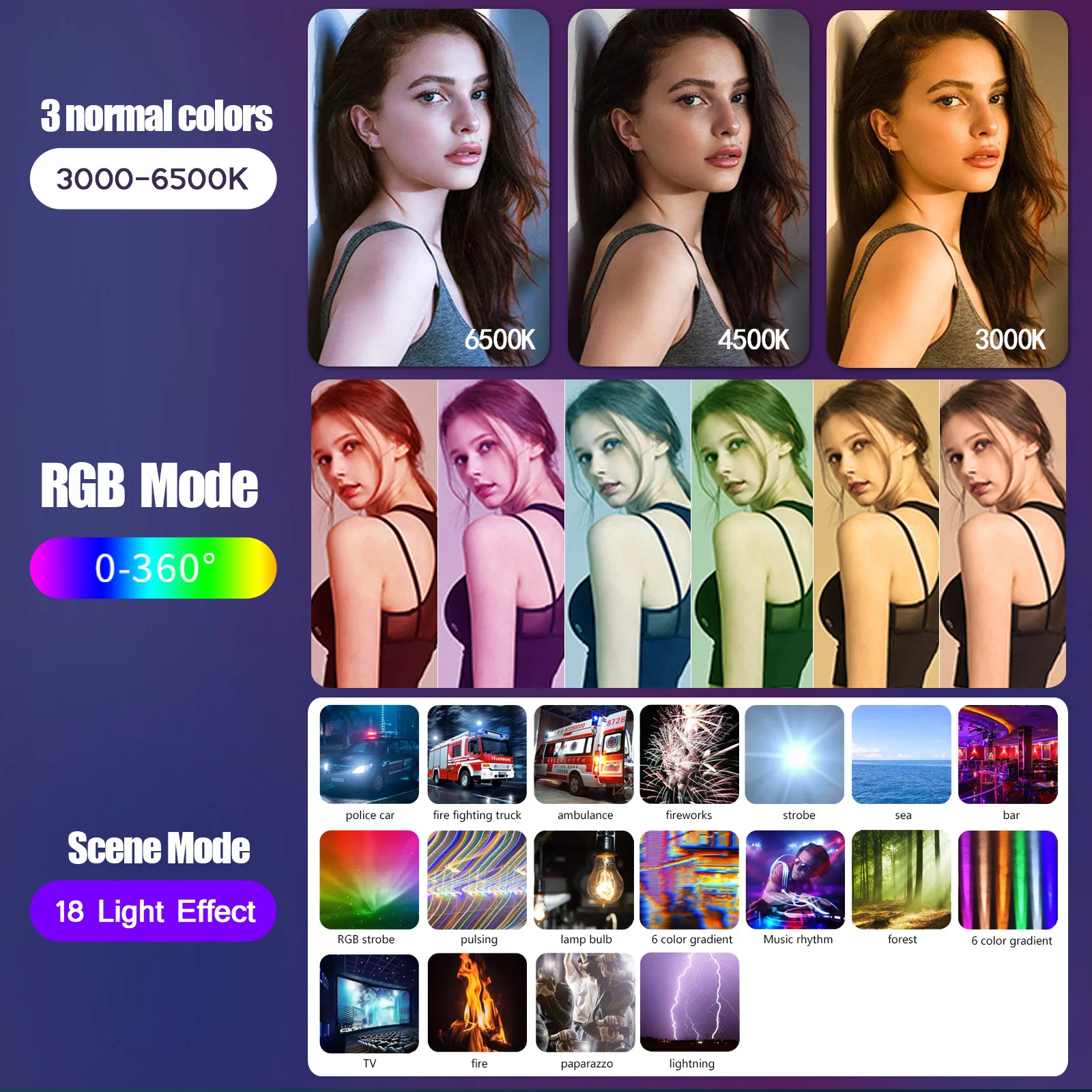 RGB Photography Video Light Stick Wand Party Colorful LED Lamp Fill Light Handheld Flash Speedlight Lighting With Tripod Stand