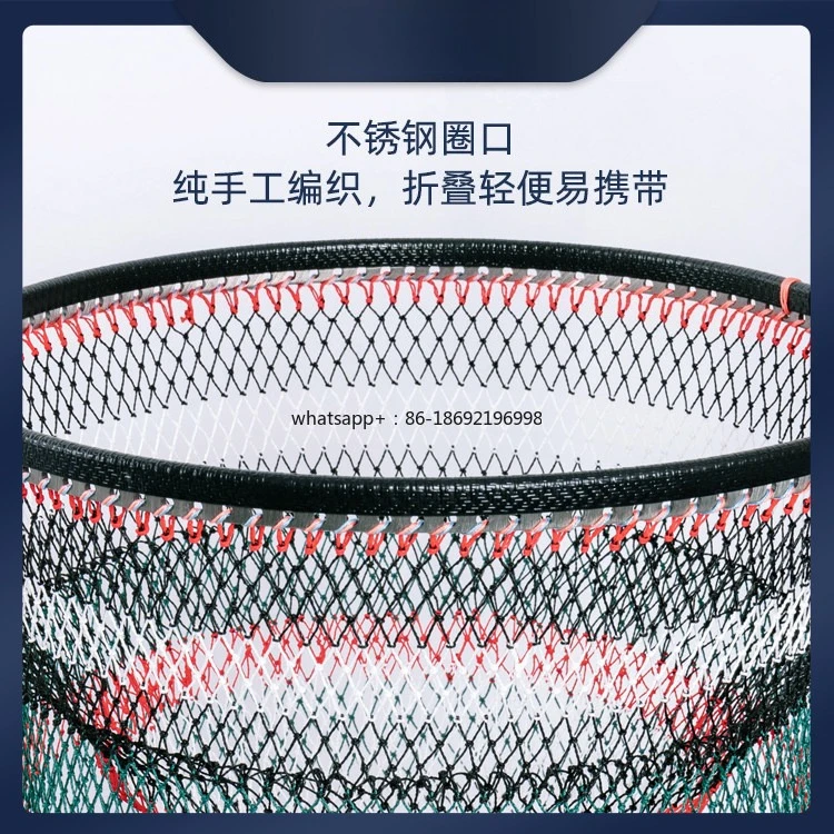 Hand-woven Fish Protection PE Non-fading Thread Mesh Eye Small Portable Taiwan Fishing Fish Protection Fishing Gear