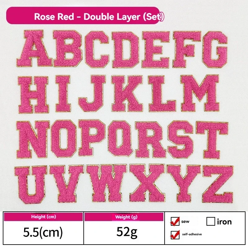 

Customized Self-Adhesive Glitter Towel Embroidery Letter Cloth Sticker Phnom Penh Chenille Special Accessory for Home Decor