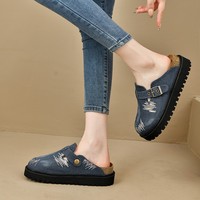 Autumn Women's Mules Slippers Platform Flats Boston Clogs Sandals Fashion Outdoor Slip on Beach Sandalias Slippers Women