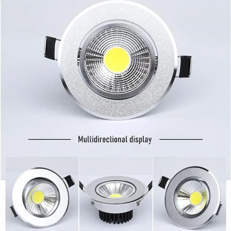 Recessed Down Light 3W 5W 7w 9W 12W 15W 18W LED Down Light Outdoor COB Dimmable LED Ceiling Light Bulb COB LED Spot Light 1pc