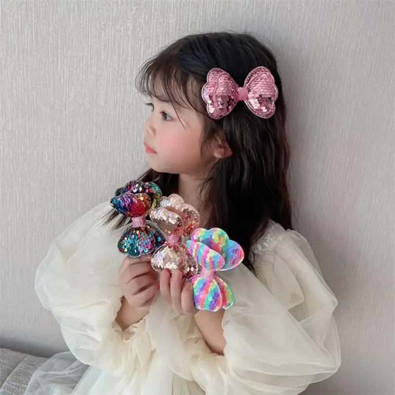 

652F 7 Pieces Christmas Hair Clip with Sequins Bows Decoration Hairpins Hair Ornament Party Hair Accesories for Kids