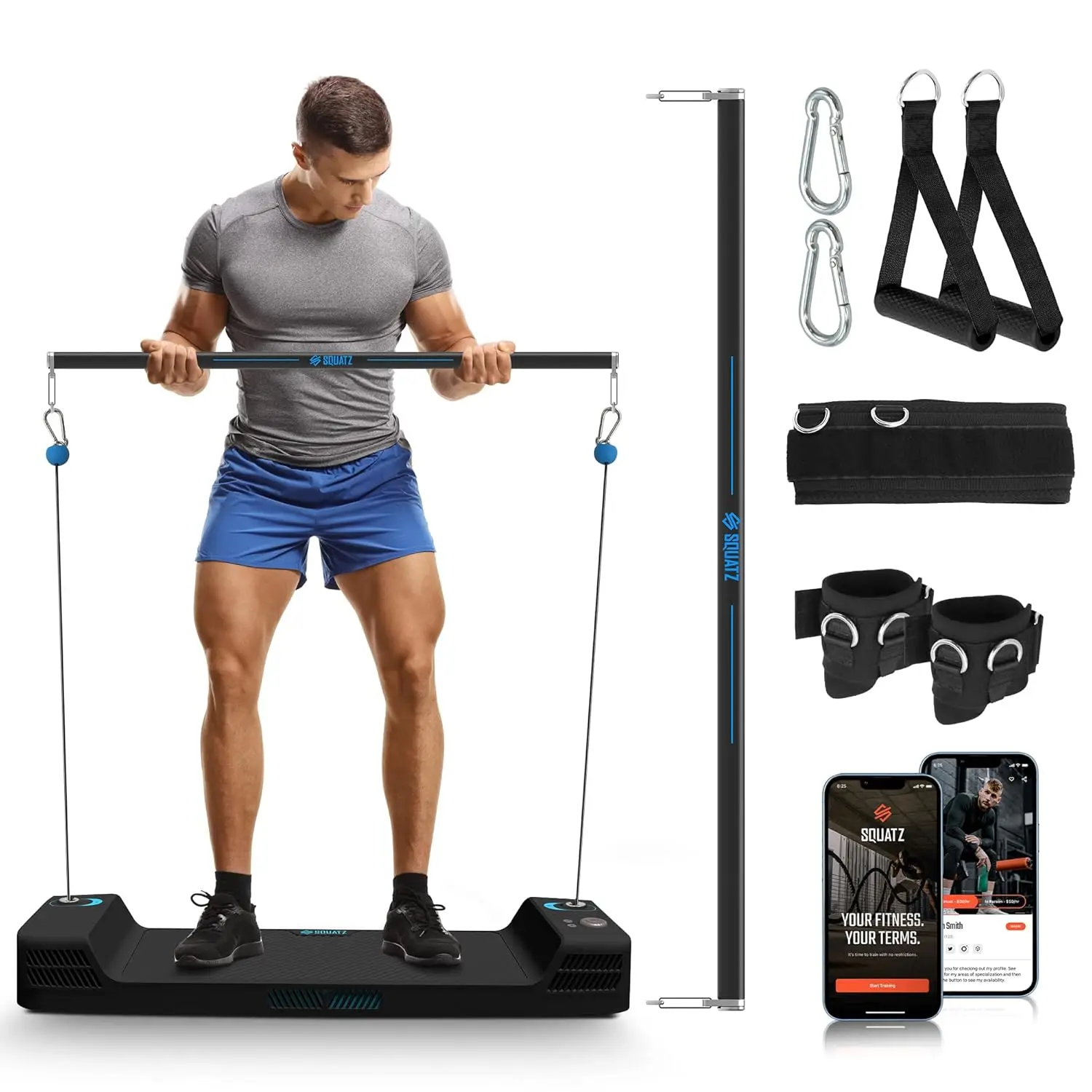 

Apollo Board Mini: 150lb Resistance Smart Cable Machine, Functional Trainer for Full Body Workouts, Full Body, Customized