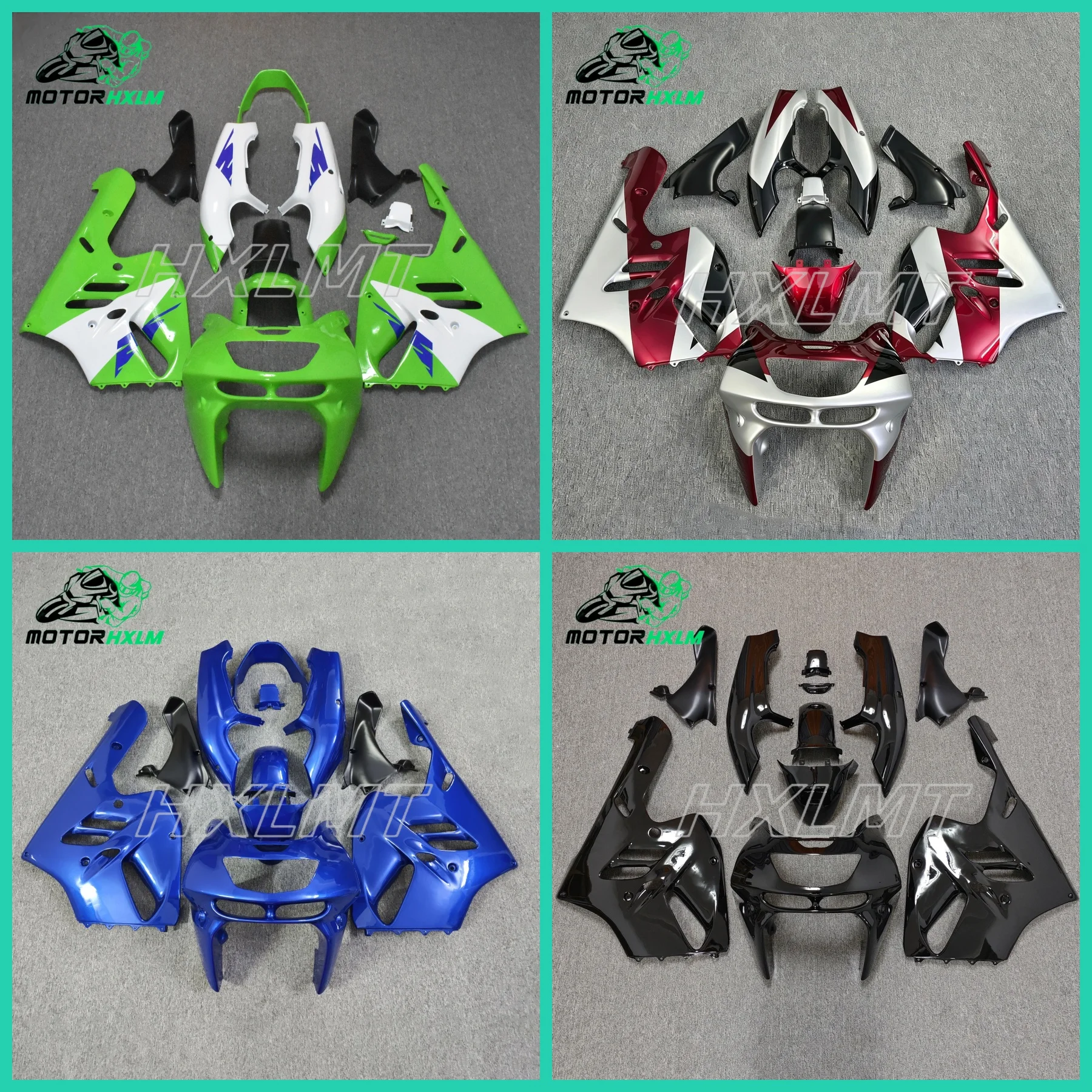 Fit For Kawasaki Ninja ZX9R 1994 - 1997 Motorcycle Accessories Fairing Kit Bodywork Set For ZX-9R ZX 9R 1995 1996 Bright Black