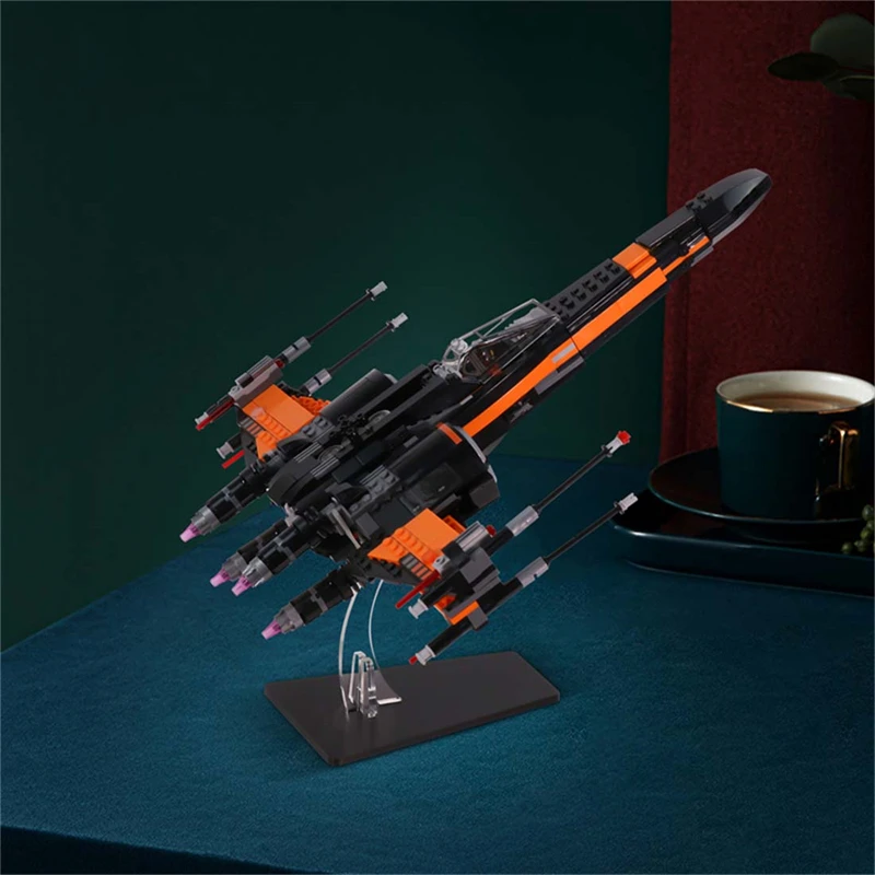 Imagem -03 - Display Stand para Lego X-wing Fighter Carrinho de Acrílico 75301 75102 mm Nenhum Modelo Incluído