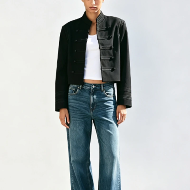 Women's Jackets Autumn 2026 New Fashion Slim Napoleon Elegant Women's Coats Blouse Chic Autumn Street Travel Youth Retro Coats