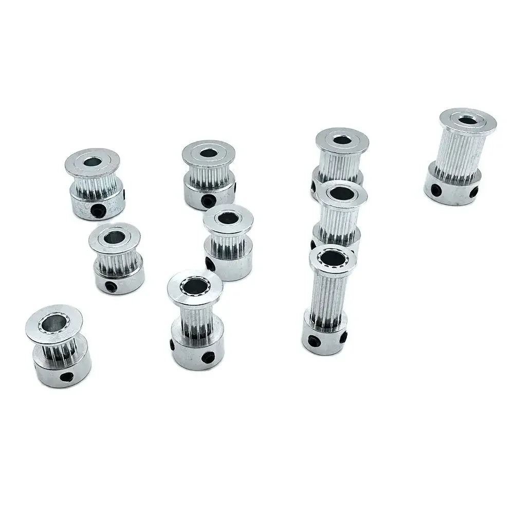 Polea 2GT de 12, 14, 15, 16, 17, 18, 19, 20, 21, 22, 23, 24 dientes de diámetro 4/5/6/6, 35/8mm para correa de distribución de 6mm y 10mm de ancho,