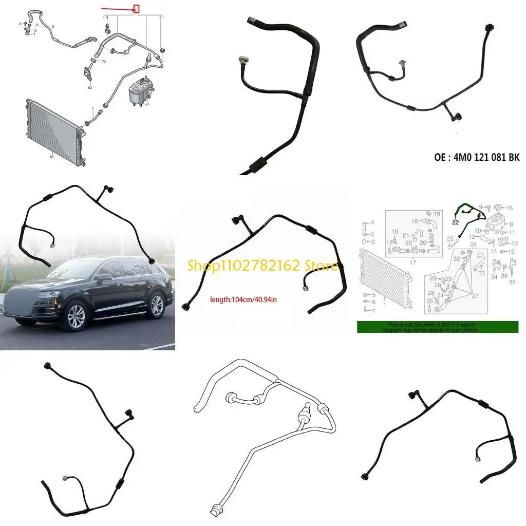 

547B 4M0121081BK 4M0121081AG for 2015-2019 Exhaust Pipe Coolant Hose Return Pipe Replacement Automotive Accessories