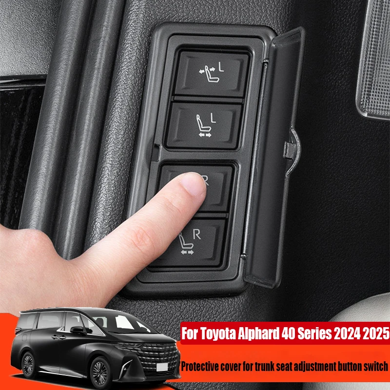 

Rear trunk seat adjustment button switch protective cover car interior modification parts For Toyota Alphard 40 Series 2024 2025