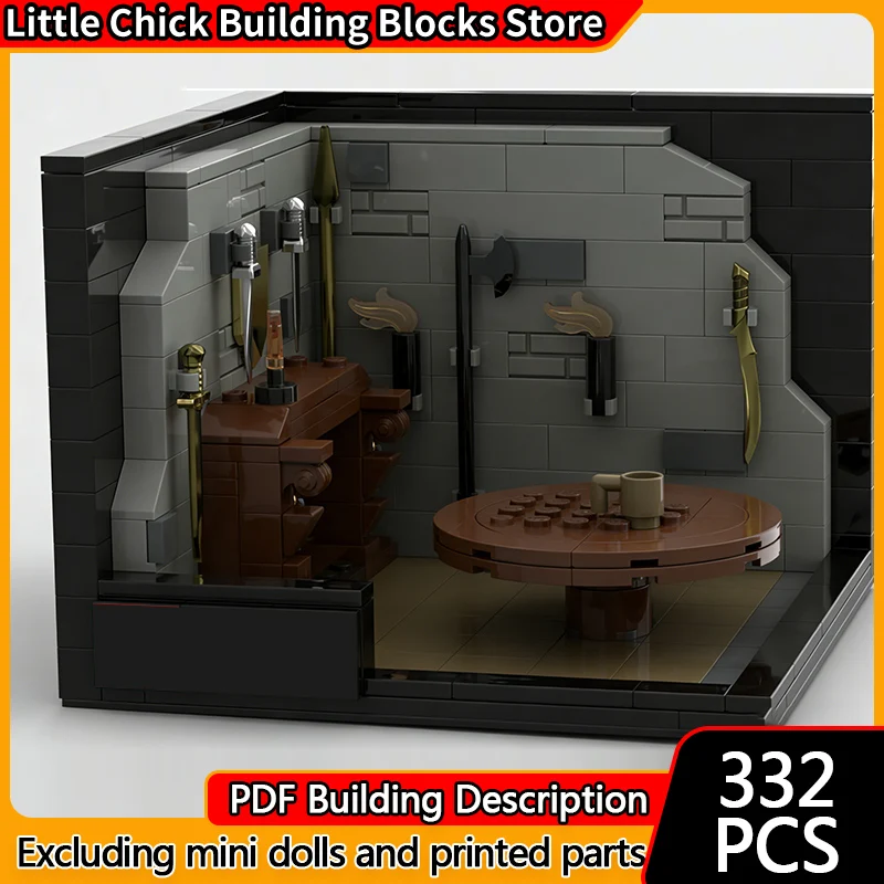 

Popular Movie Model MOC Building Bricks The Round Table Room Modular Technology Children Holiday Gifts Assemble Toys Suit