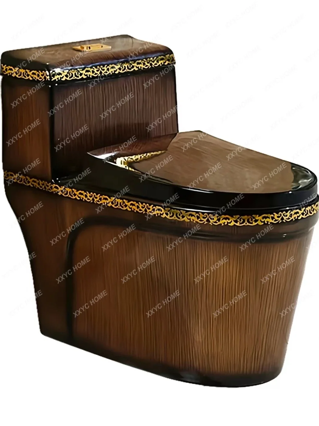 Color gold hand-painted wood grain toilet household toilet