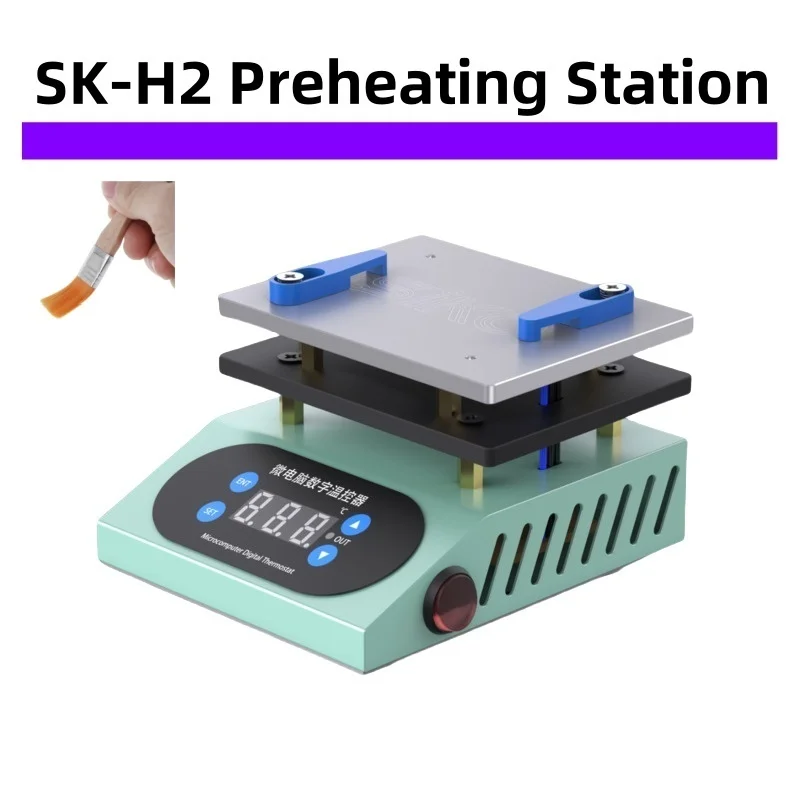 Universal Preheating Station SK-H2 10 In 1 Layered Preheater Platform Thermostatic Anti-Spray Tin For X XS MAX 11 12 PRO MAX