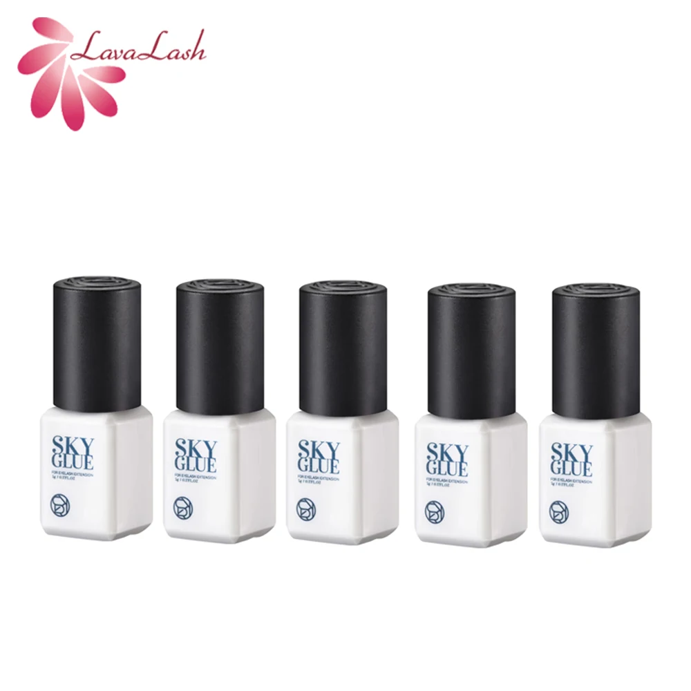 Korea Sky Glue S+ Klej do przedłużania rzęs 5ml Czarny Kapsel Klej do sztucznych rzęs Narzędzia do makijażu Profesjonalny