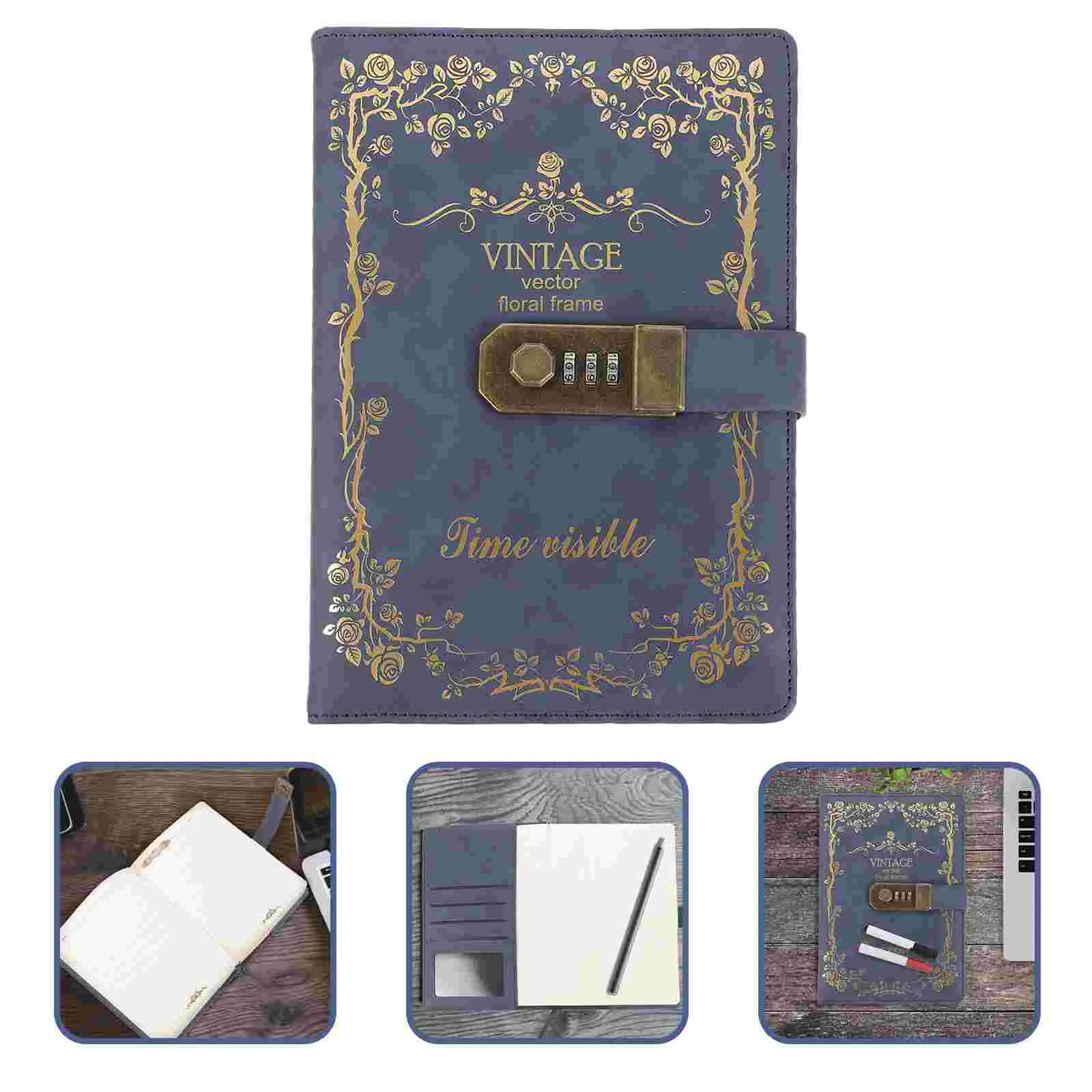 Inspiration Notebook Journal Scrapbook Security Lock Daily Pu Planning European Style and Paper Materials