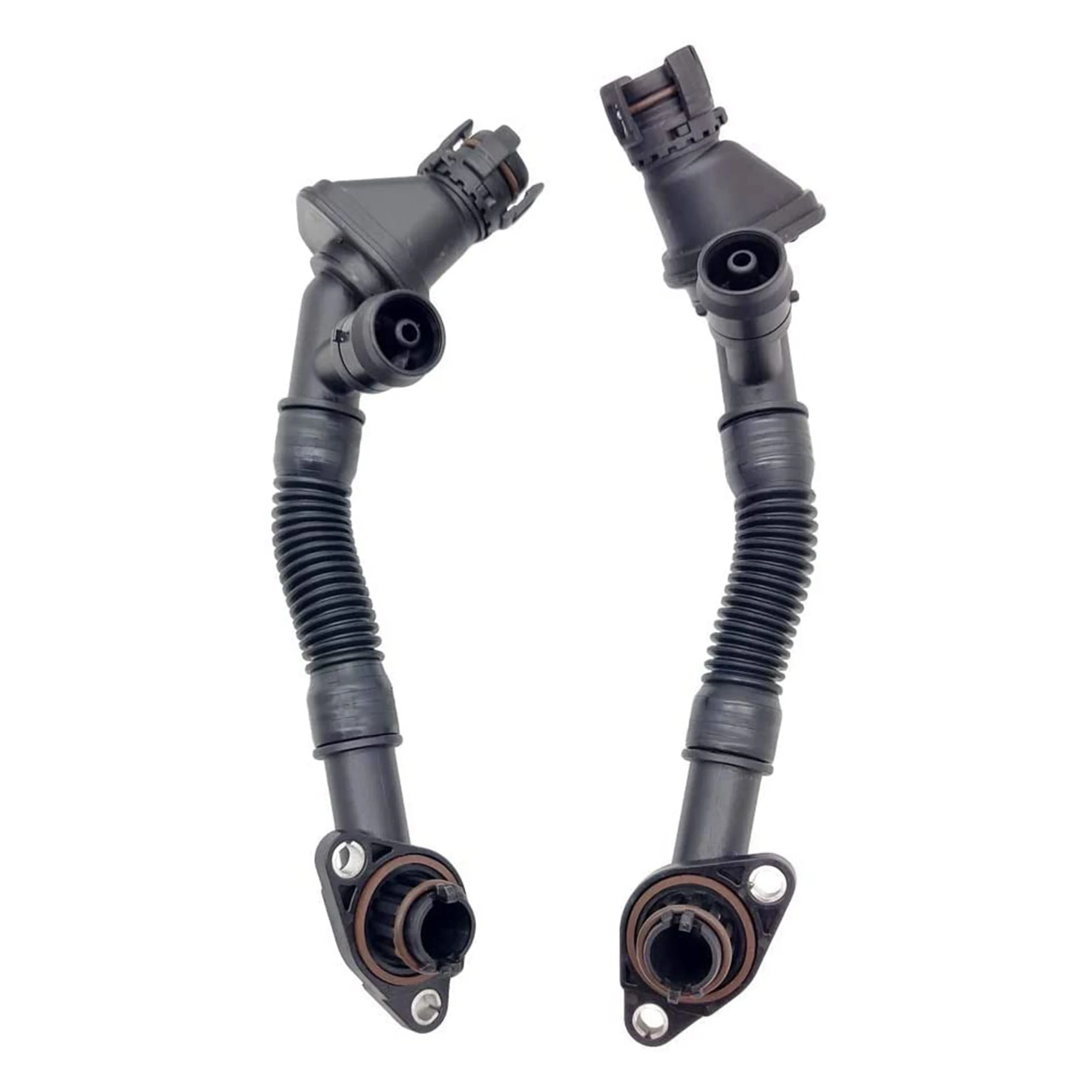 2PCS Crankcase Vent Hose Left and Right for -BMW X5 X6 F01 F02 F07 F10 F12 F13 550I 650I 11157646086 11157646087