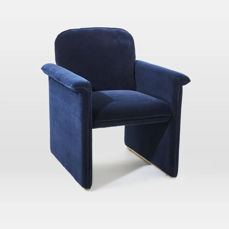 

Italian minimalist balcony small sofa creative single casual dark blue net red Nordic designer special-shaped armchair