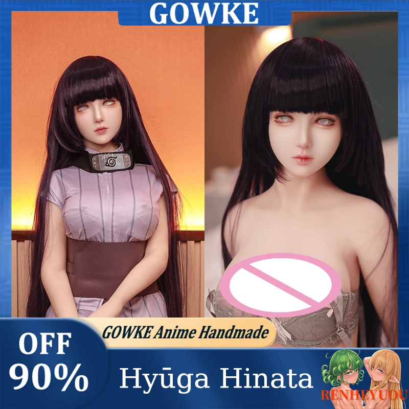 

GOWKE Anime Silicone Doll with Metal Skeleton & 25 Articulated Points, Detachable Head & 6 Synthetic Wigs Set