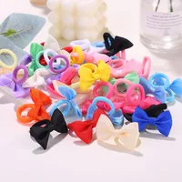 1 Baby Color Mixed Bow Headband Set Suitable All Seasons,mini Bow Design Cute Playful Material Soft Not Damaging Hair 6