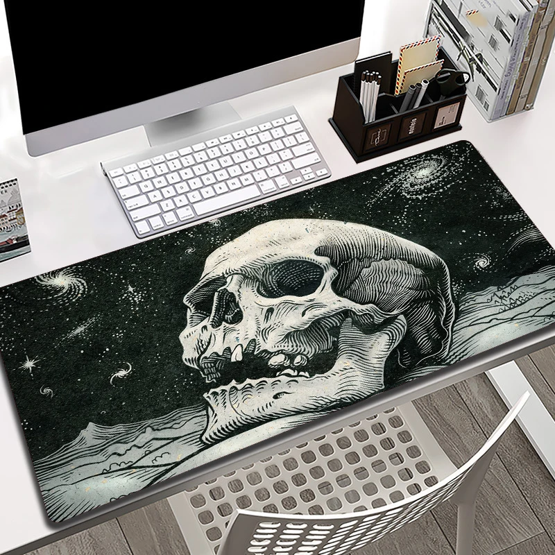 GuJiaDuo Skull Art Mouse Pad Gamer Computer Keyboard Table Desk Mat 80x40 XXL Large Size Mousepad Gaming Accessories Pc Cushion