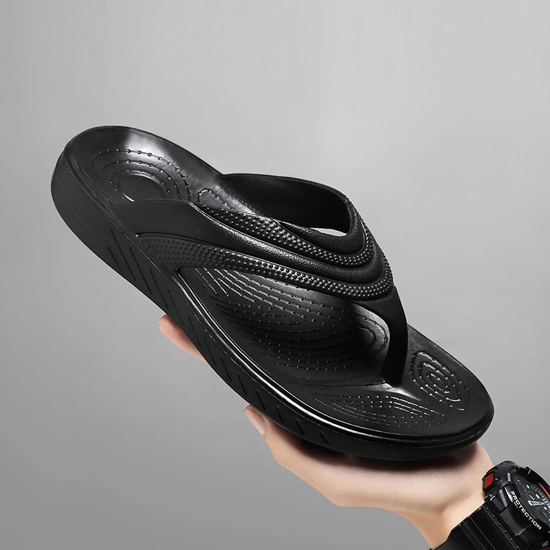 Men's Flip Flops EVA Summer Flat Slippers Casual Beach Shoes Lightweight Clogs Non Slip Outdoor Soft Footwear Man Slippers