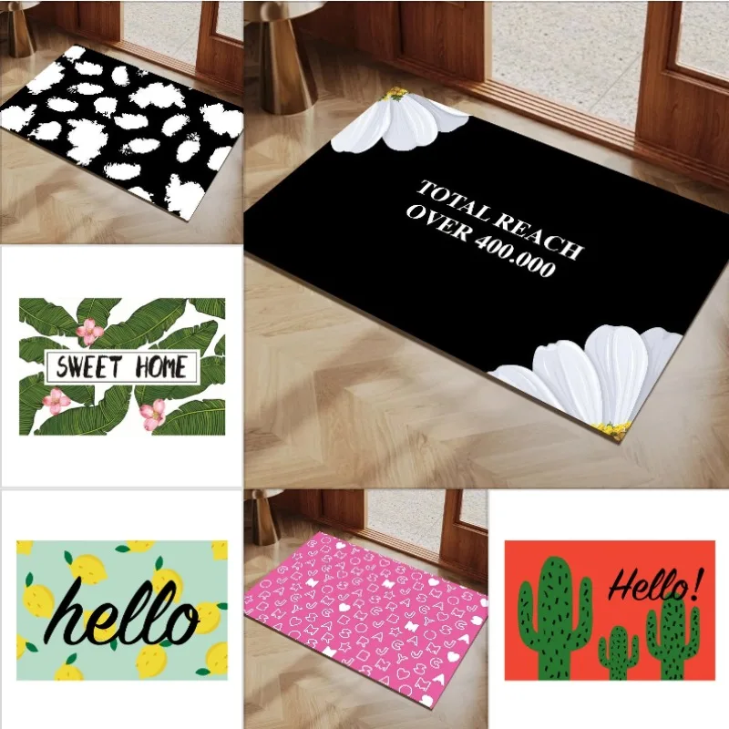 Nordic Style Small Floor Rug Simple Bathroom Entrance Anti Slip Dust-proof Carpet Bedroom Study Decoration Home Mat