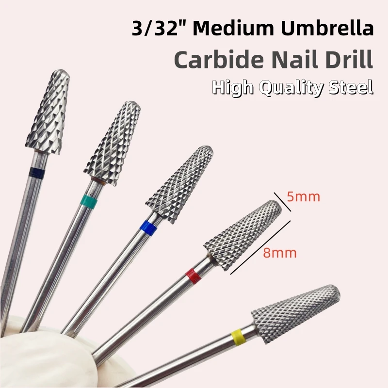 ดอกสว่านเล็บทังสเตน 1 ชิ้น คุณภาพพรีเมียม คาร์ไบด์ สำหรับตะไบเล็บอย่างมีประสิทธิภาพ เครื่องมือทำเล็บและตกแต่งเล็บ