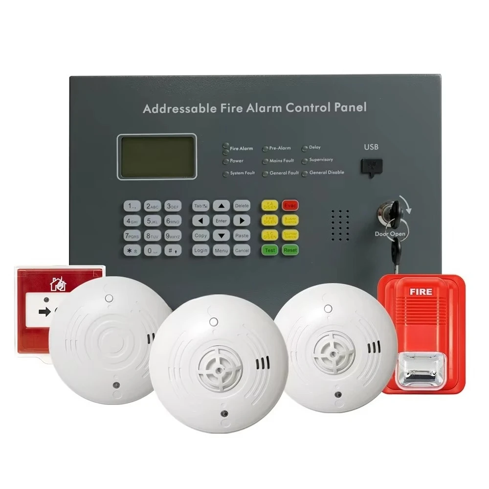Fire Alarm System Wired and Wireless Addressable Fire Alarm Panel