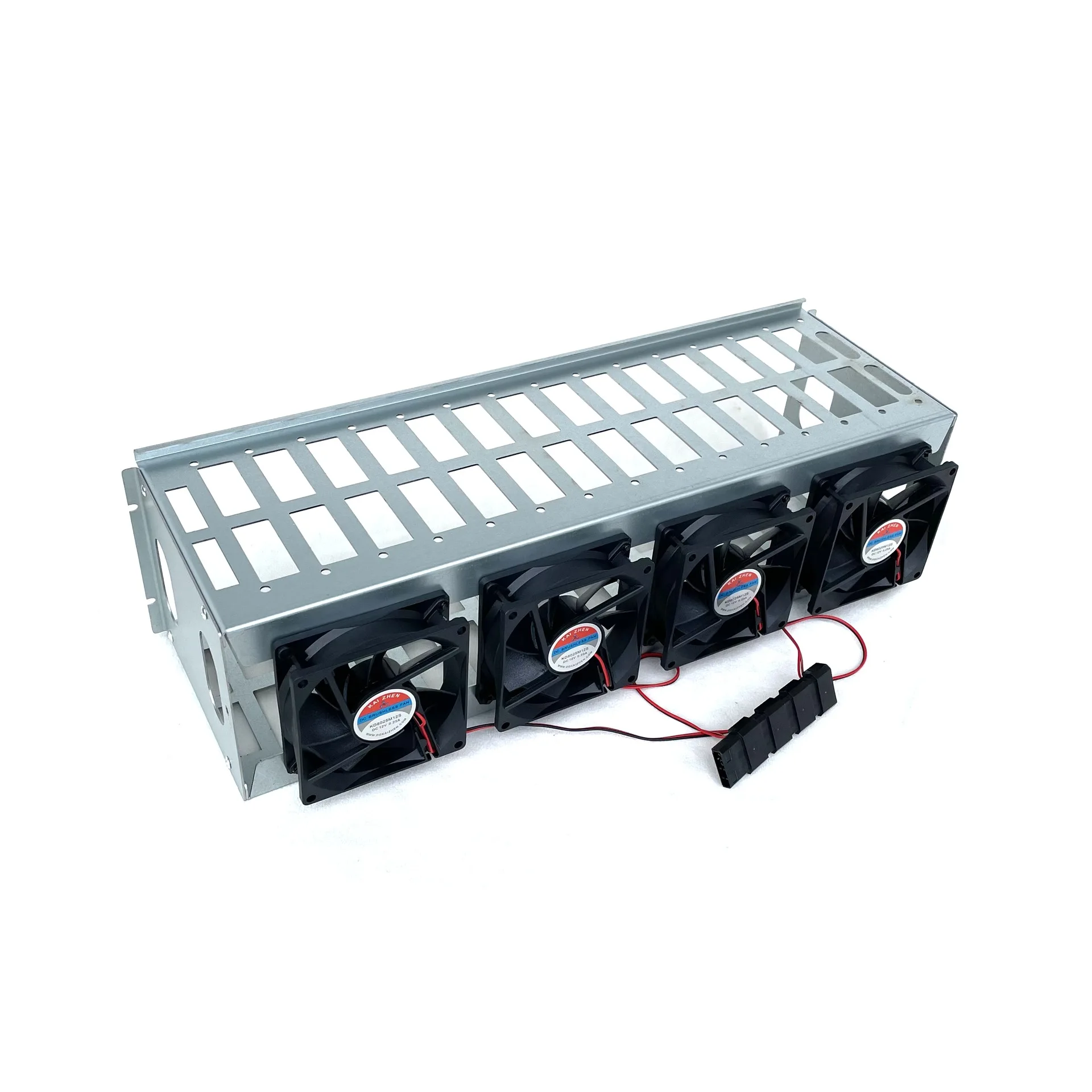 

New 15 Bay Hard Drive Cage 3.5 Inch Rustproof Hard Drive Tray Rack PC Classic Iron HDD Stacking Bracket for 8cm Fans