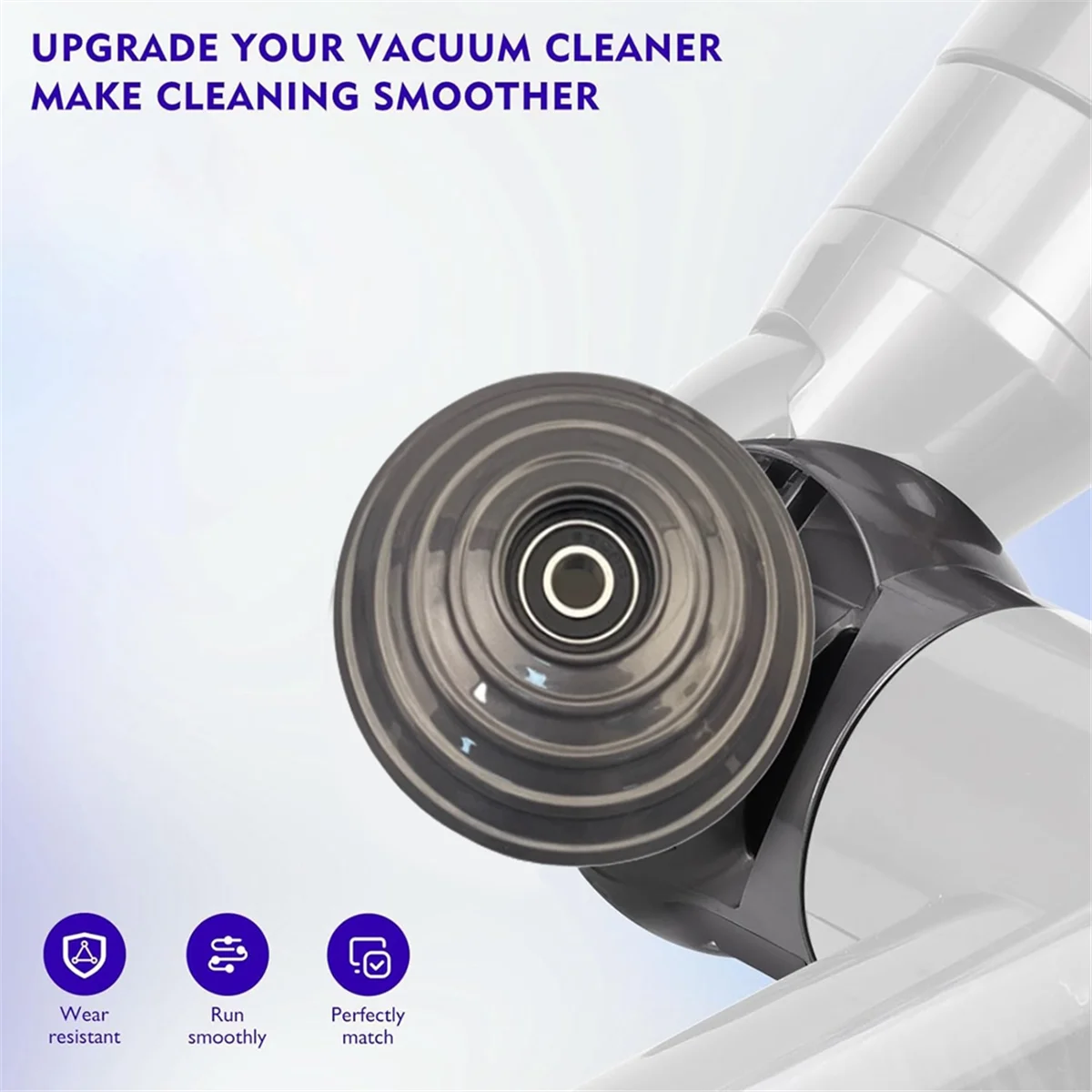 A24UV-Ball Wheel + Vacuum Head Connector Replacement for Dyson V10 V11 V15 100W High Torque Cleaner Head Accessories