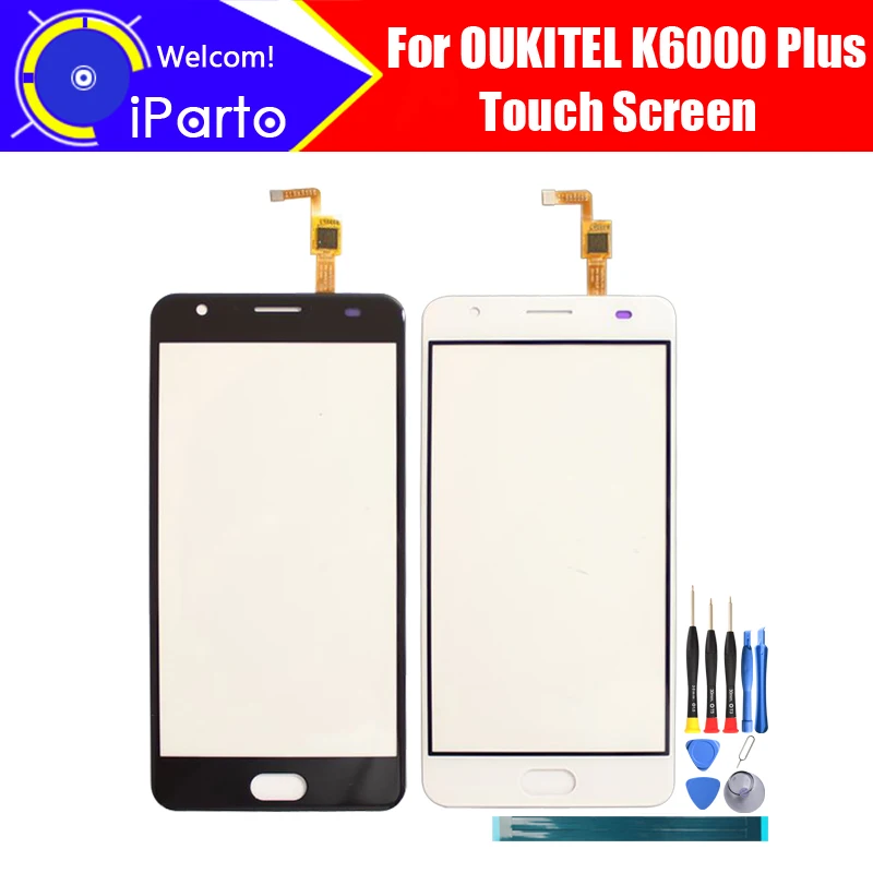 5.5 inch OUKITEL K6000 Plus Digitizer Touch Screen Glass100% Guarantee Original Glass Panel Touch Screen For K6000 Plus+tools