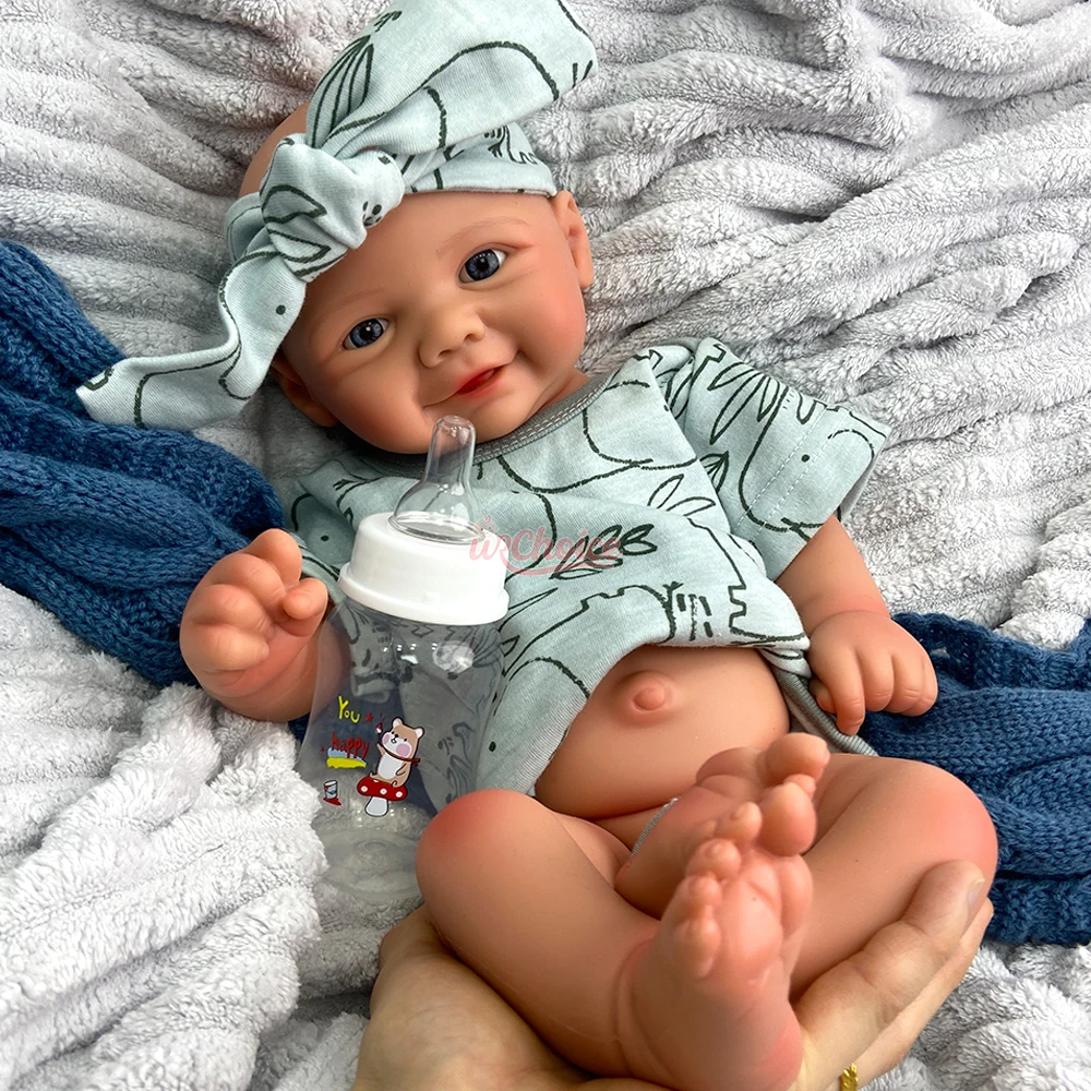 43cm artistieke siliconen reborn pop handgemaakte zachte levensechte waterdichte babyjongen/meisje cadeau voor dementiepatiënten kinderspeelgoed