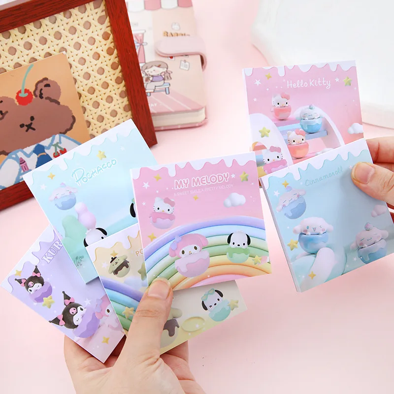 Sanrio 12/24pcs Notebook Stationery Kawaii Hello Kitty Kuromi Cartoon Cute Children's Gifts Student School Supplies Wholesale