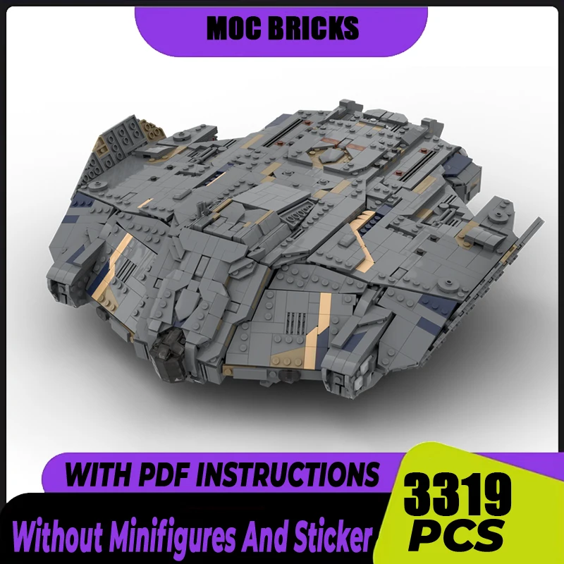 

Military Series Moc Building Bricks Spacecraft Type 9 1:300 scale Model Technology Modular Blocks Gifts Christmas Toys Assembly