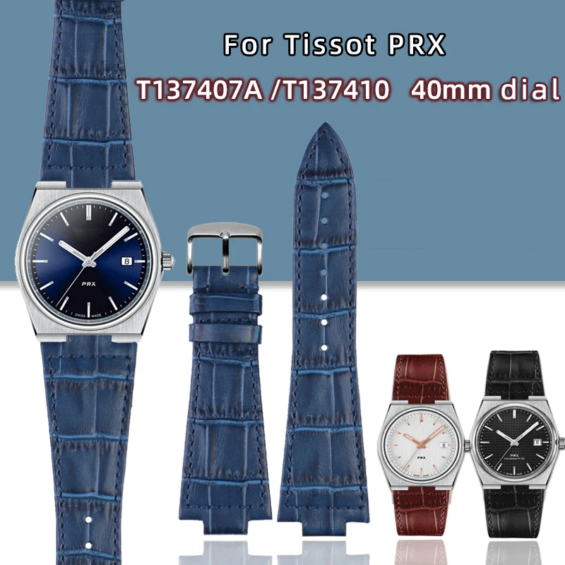 

Genuine Leather Watch Strap For Tissot PRX Super Player Series T137.410 T137.407 40MM Dial Men's watchbands Watch Accessories